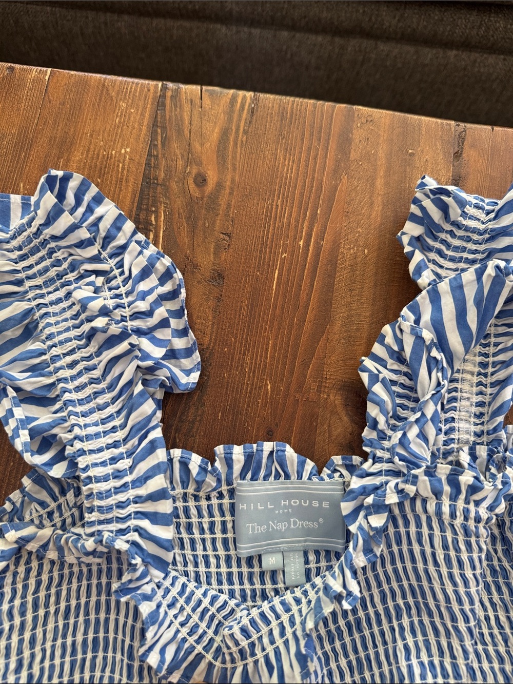 Hill House Blue and White Striped Ellie Nap Dress Size Medium - Picture 2 of 5